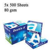 Double A Photocopy Paper - A4, 80GSM, 5 Ream / Box