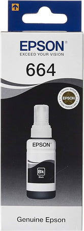 Epson T6641 Ecotank Ink Bottle, Black Ink For Printer Refill, 70ml