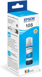 Epson 108 EcoTank Cyan ink bottle