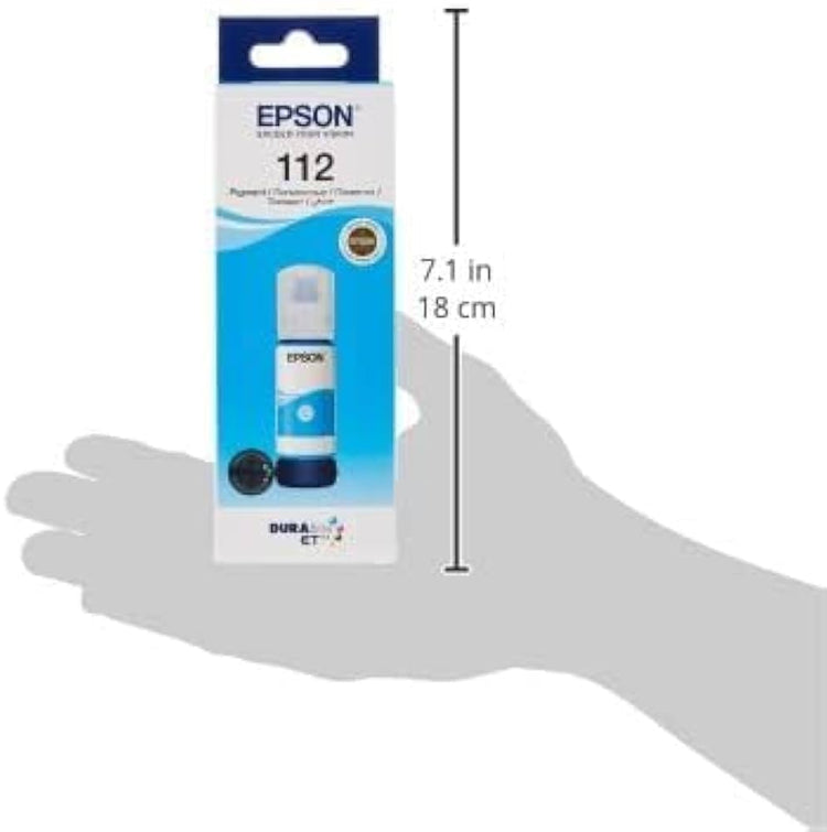 Epson 112 EcoTank Pigment Cyan ink bottle