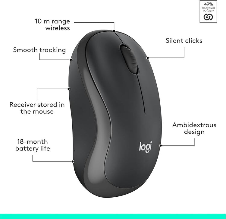 Logitech MK295 Silent Wireless Mouse & Keyboard Combo with SilentTouch Technology, Full Numpad, Advanced Optical Tracking, Lag-Free Wireless, 90% Less Noise,