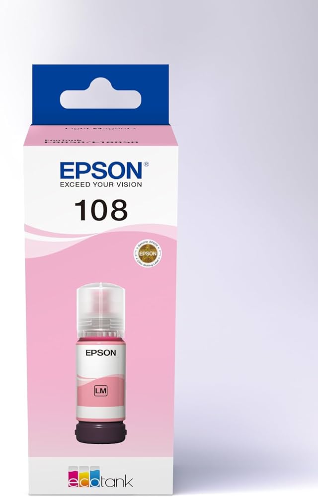 Epson 108 EcoTank Light Magenta ink bottle
