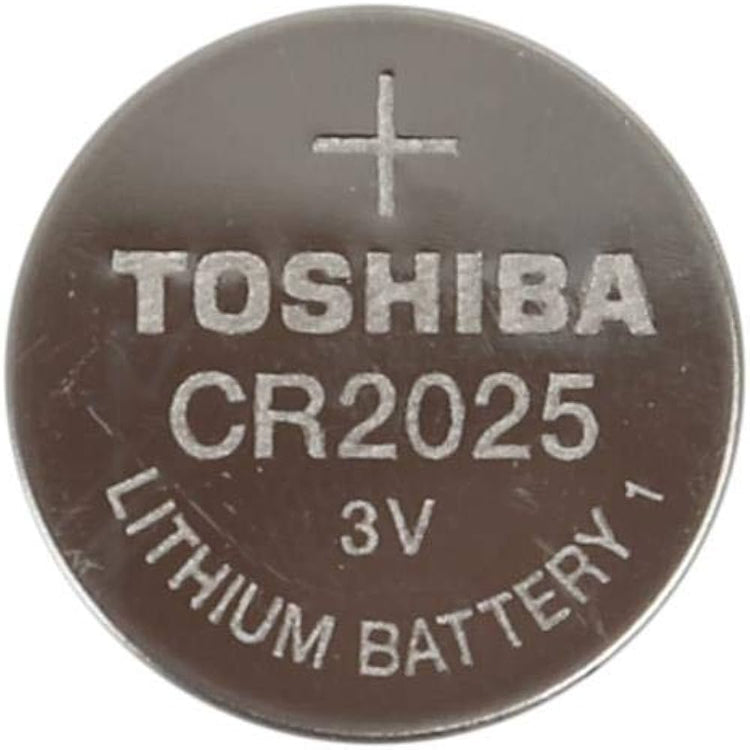 TOSHIBA CR2025 3V Lithium Coin Cell Battery Pack of 5 batteries