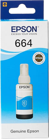 Epson T6642 Ecotank Ink Bottle, Cyan For Printer Refill, 70ml