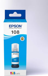 Epson 108 EcoTank Cyan ink bottle