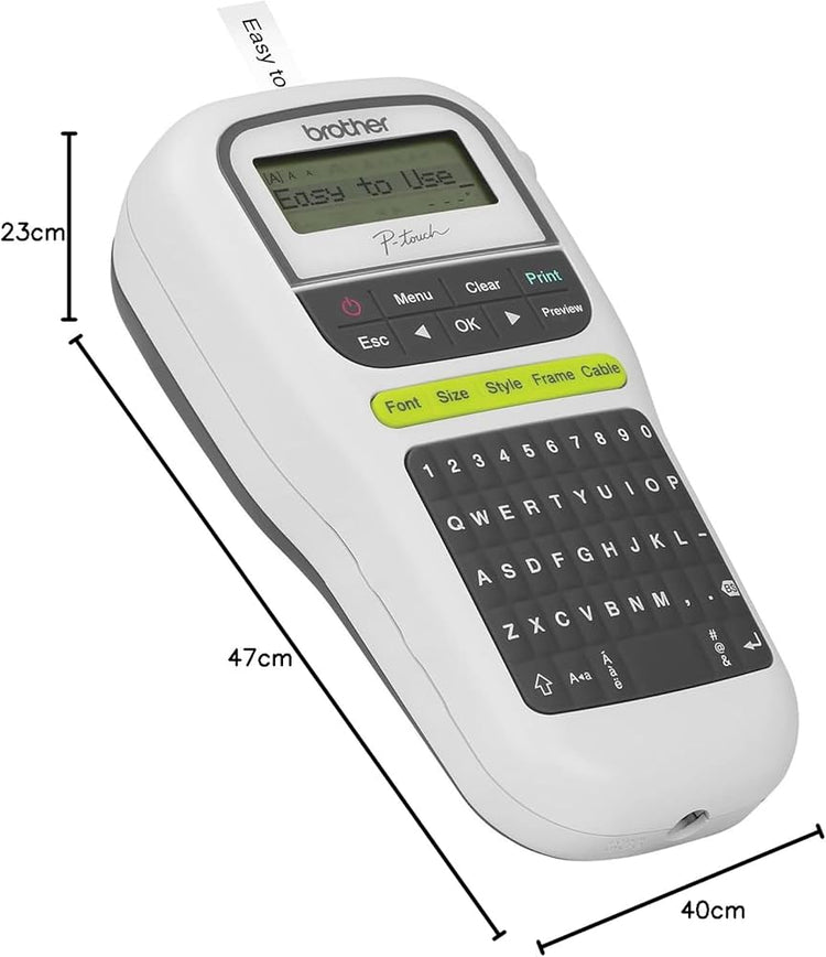 Brother PT-H110 Label Printer, Portable Label Maker, English, Arabic & Farsi Keyboard, Up to 12mm label