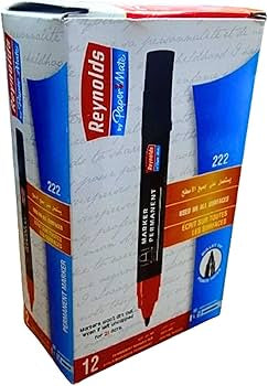 Reynolds Permanent Marker Set of 12 - Black