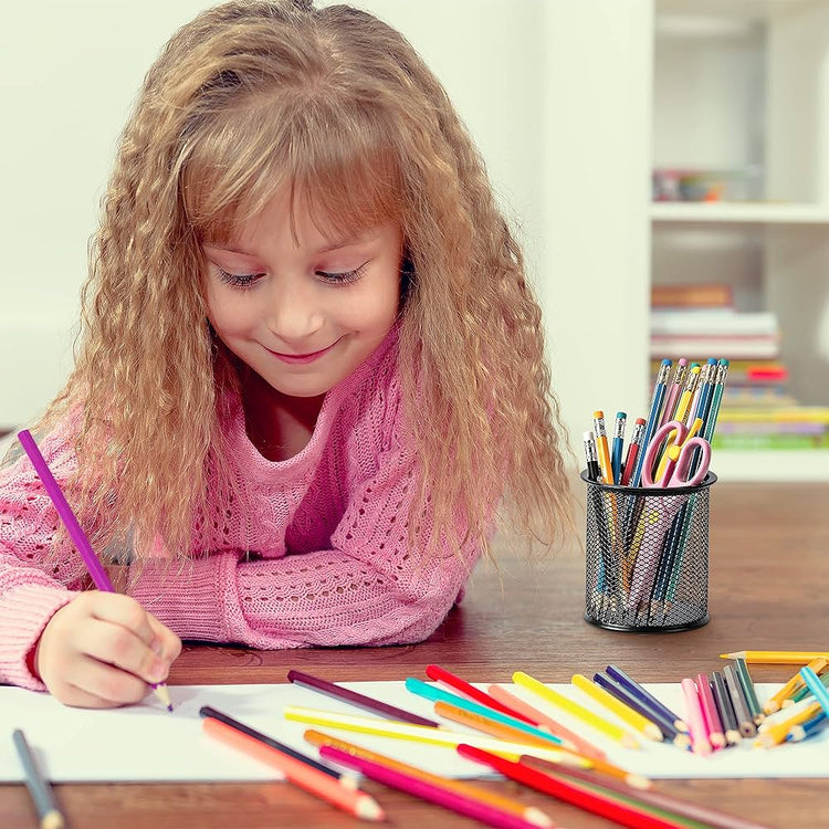 Wire Mesh Pen Cup, Pen Holder Black