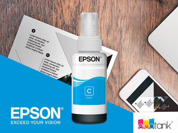 Epson T6642 Ecotank Ink Bottle, Cyan For Printer Refill, 70ml