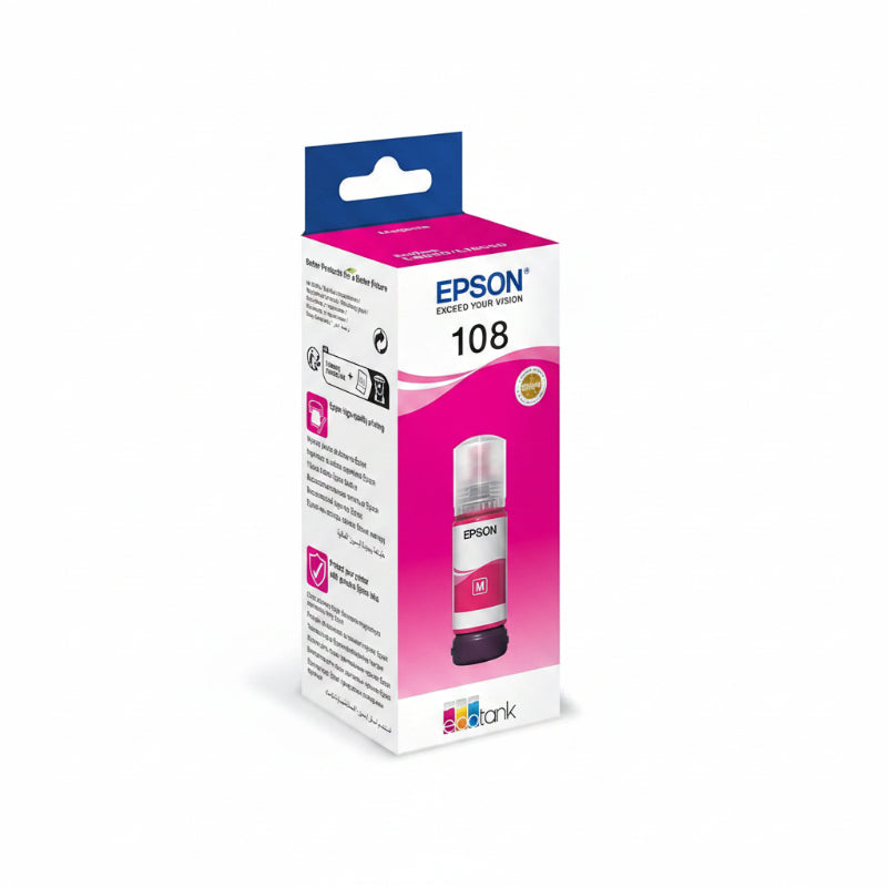Epson 108 EcoTank Magenta ink bottle