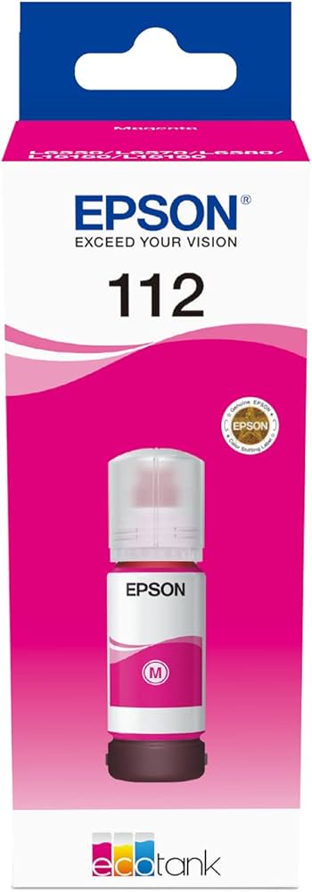 Epson 112 EcoTank Pigment Magenta ink bottle