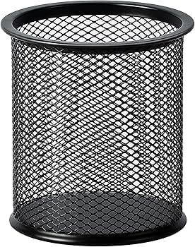 Wire Mesh Pen Cup, Pen Holder Black