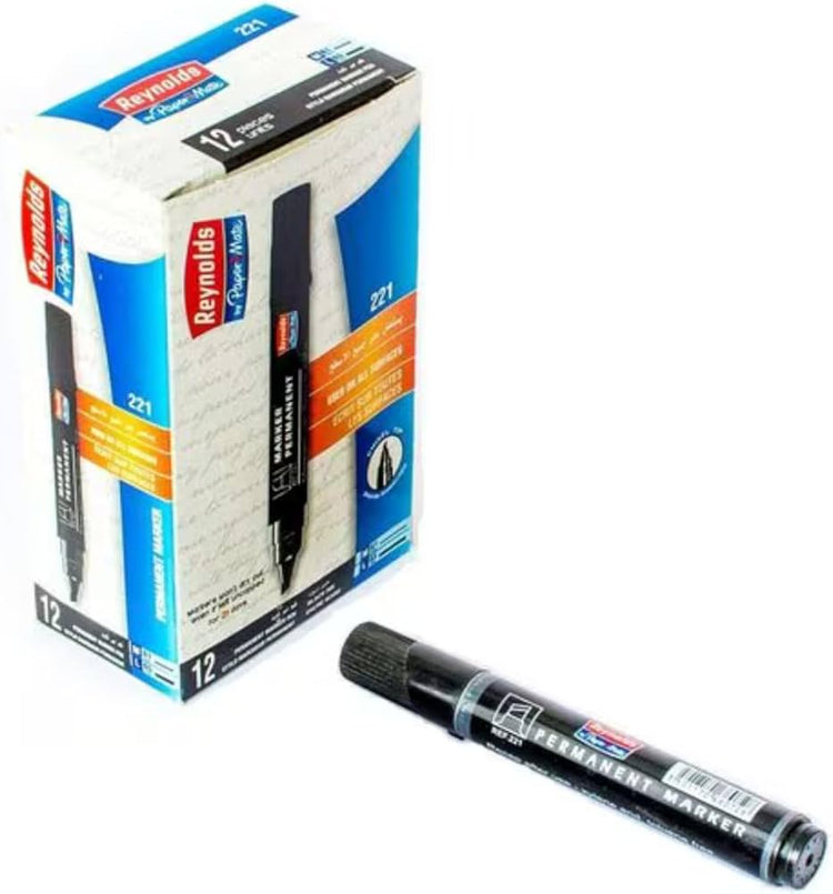 Reynolds Permanent Marker Set of 12 - Black