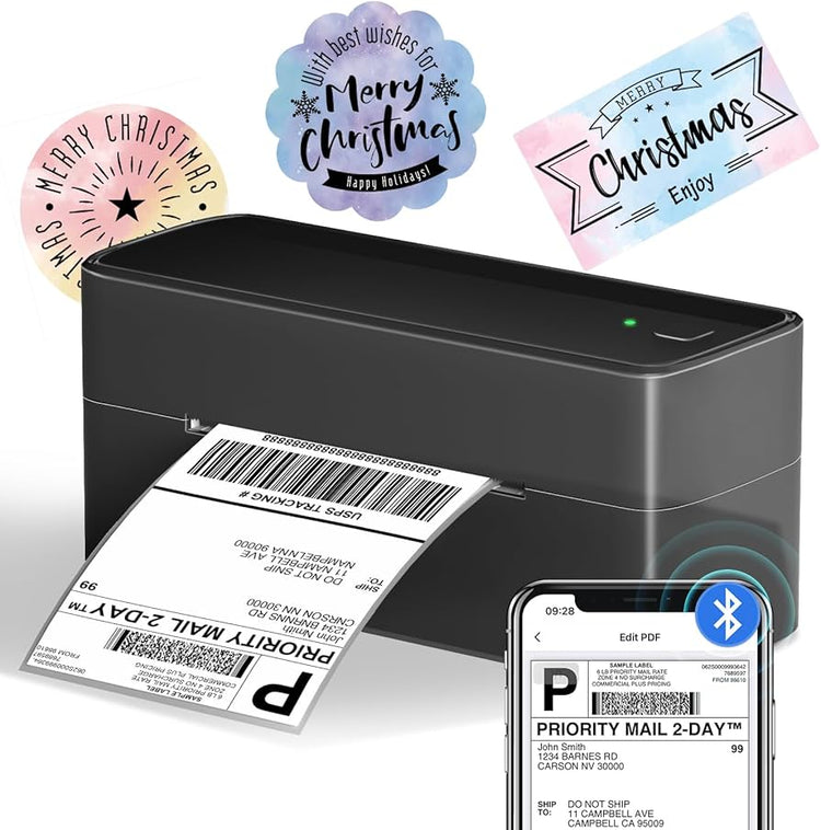Phomemo Bluetooth Shipping Label Printer for Packages - 4x6 Thermal Label Printer for Small Business - Sticker Printer for Phone&PAD&PC