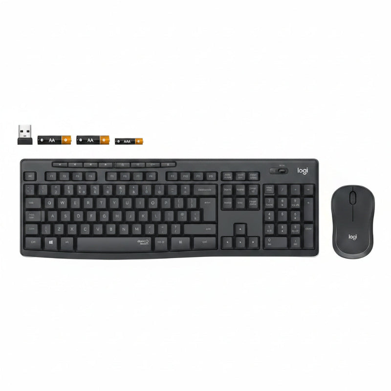 Logitech MK295 Silent Wireless Mouse & Keyboard Combo with SilentTouch Technology, Full Numpad, Advanced Optical Tracking, Lag-Free Wireless, 90% Less Noise,