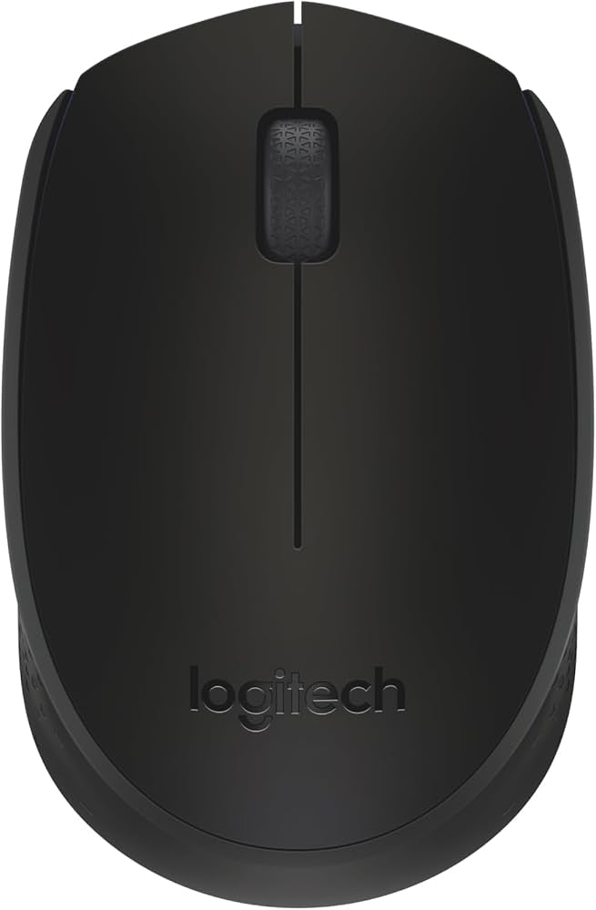 Logitech M171 Wireless Mouse for PC, Mac, Laptop, 2.4 GHz with USB Mini Receiver, Optical Tracking, 12-Months Battery Life, Ambidextrous - Black