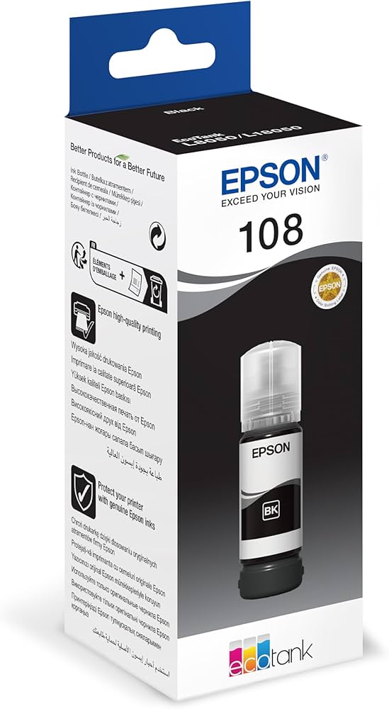 Epson 108 EcoTank Black ink bottle