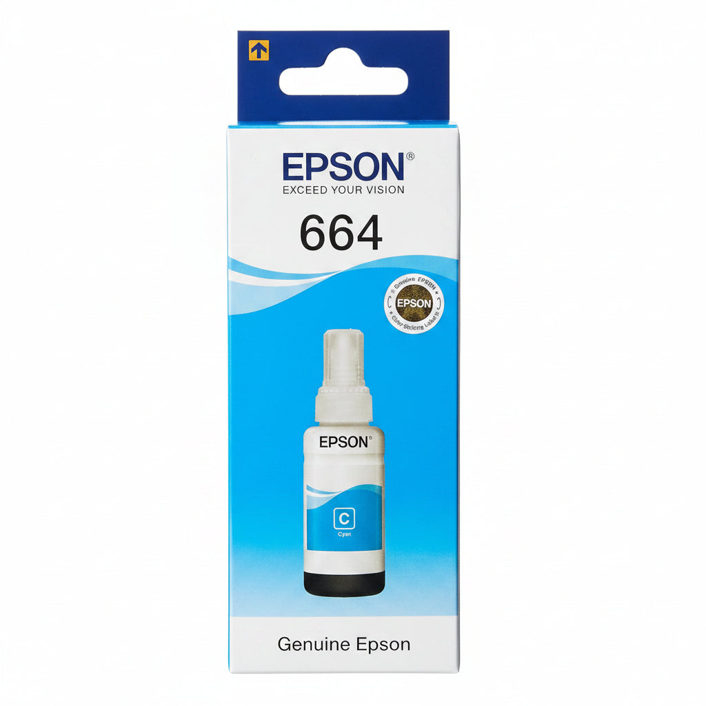 Epson T6642 Ecotank Ink Bottle, Cyan For Printer Refill, 70ml