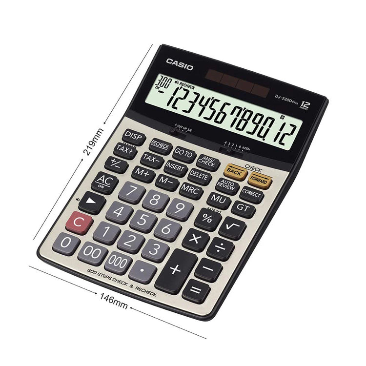 Casio DJ-220D Plus Desktop Calculator, 12 Digits
