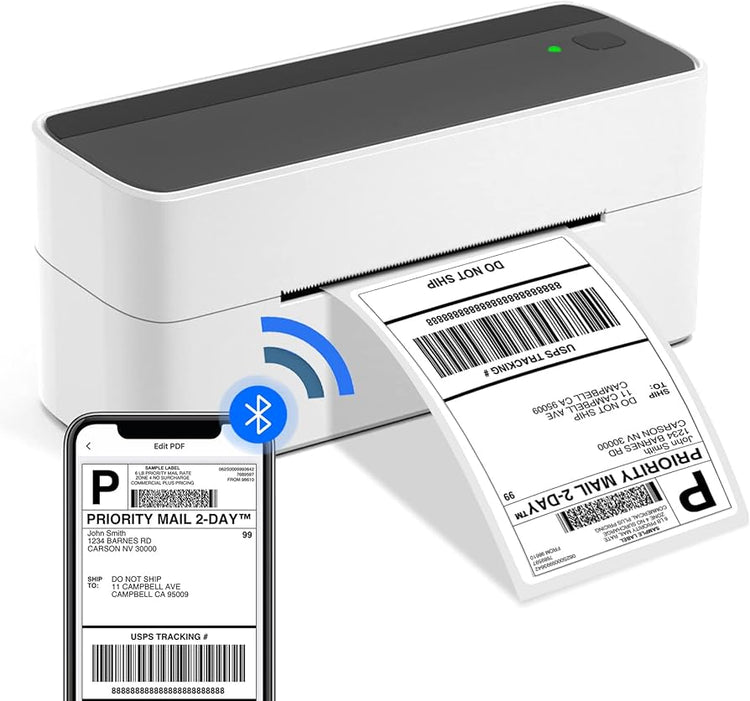 Phomemo Bluetooth Shipping Label Printer for Packages - 4x6 Thermal Label Printer for Small Business - Sticker Printer for Phone&PAD&PC