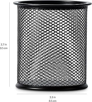 Wire Mesh Pen Cup, Pen Holder Black