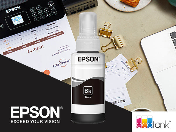 Epson T6641 Ecotank Ink Bottle, Black Ink For Printer Refill, 70ml