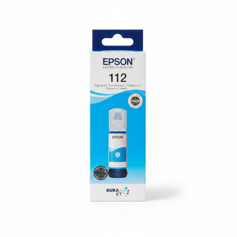 Epson 112 EcoTank Pigment Cyan ink bottle