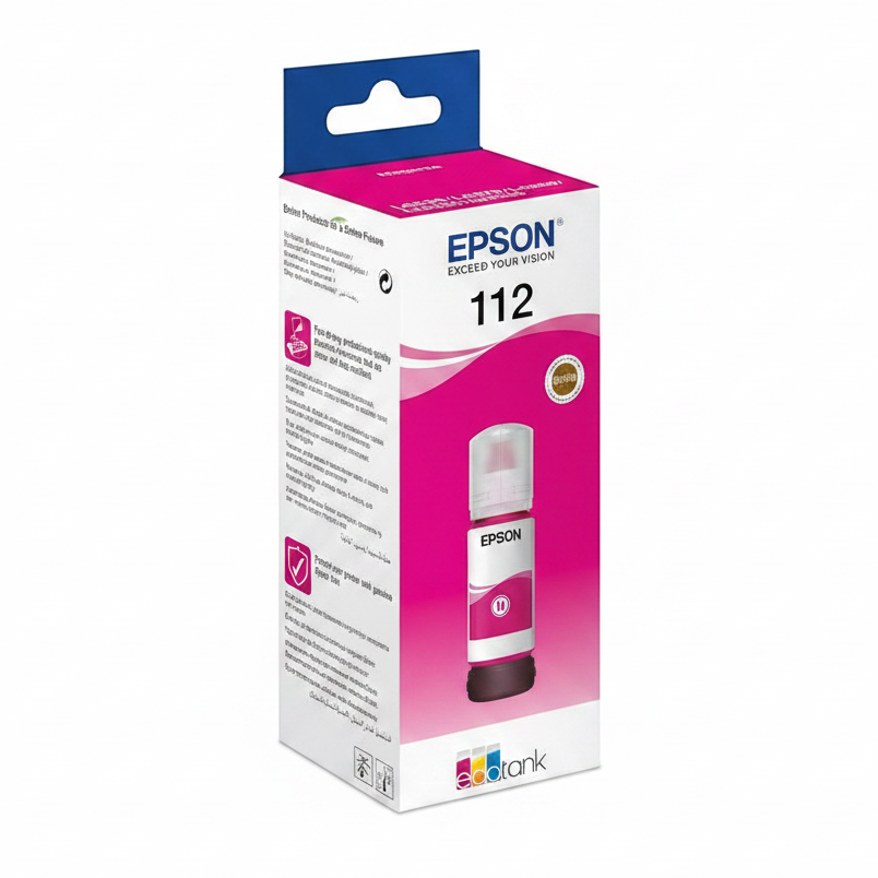 Epson 112 EcoTank Pigment Magenta ink bottle